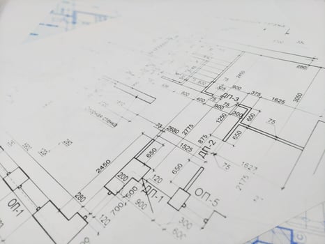 House plan project engineering design on side view photo