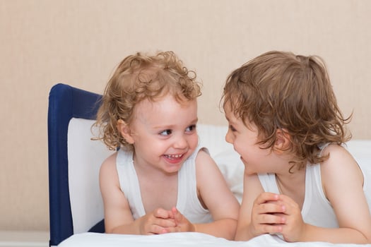 Little brother and sister together photo