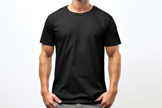 black t shirt for your designs mockup, photo