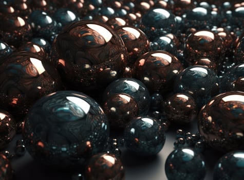 Futuristic abstract spheres geometric background created with technology. photo