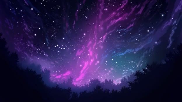 galaxy space wallpaper, in the style of dark violet and light violet, realistic usage of light and color, richly colored skies, realistic textures, generat ai photo