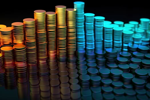 Treasury Deposit Bank Account for Savings. Concept of Business Economy and Financial Growth by Investing in Valuable Assets to Generate Cash Revenue Gains. . photo