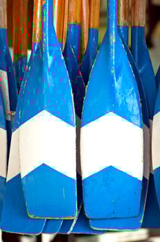 Close up of Wooden Rowers photo