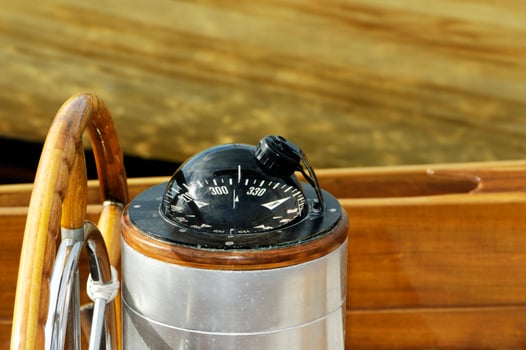 Rudder and compass photo