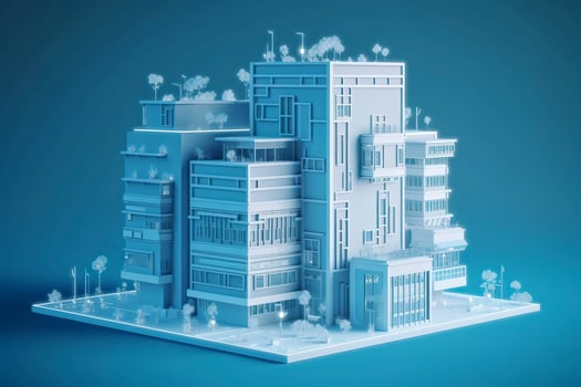 Modern smart home systems of smart building, The smart home is isolated background, Generate Ai photo