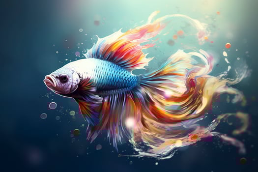 Beauty fantasy fighting fish art , photo