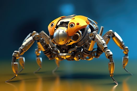 Jumping spider cyborg animal illustration photo