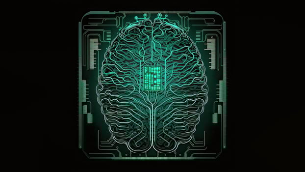 Quantum Computing with Human Brain and Circuits. Technology. photo