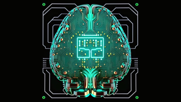 Quantum Computing with Human Brain and Circuits. Technology. photo