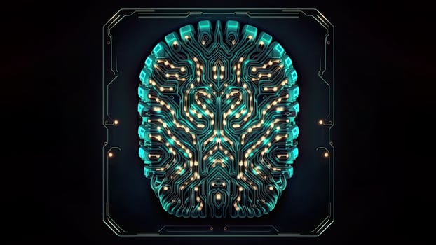 Quantum Computing with Human Brain and Circuits. Technology. photo