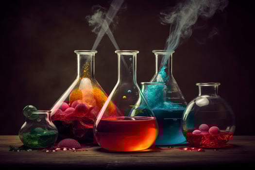 Art of Chemistry of laboratory chemical , photo