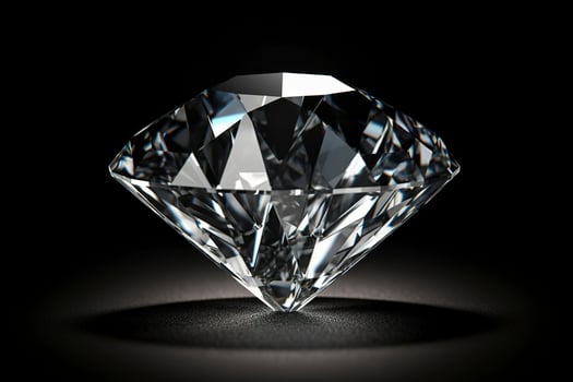 Diamond on black background. photo