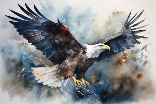 Create a watercolour  painting  of  a  majestic  eagle, generate ai photo