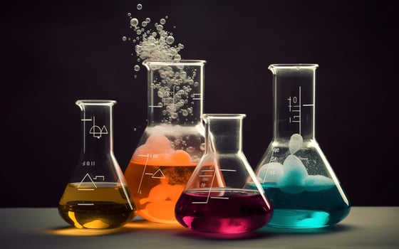 Art of Chemistry of laboratory chemical , photo