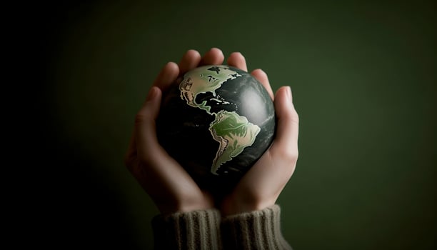 earth in hand , photo