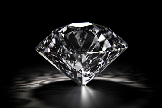 Diamond on black background. image. photo