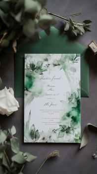 Blank page of a notebook and flowers,leaves , generate ai photo