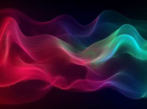 abstract wave background with blue, pink and black lines, in the style of light purple and red, uhd image, sparse backgrounds, smokey background, generate ai photo