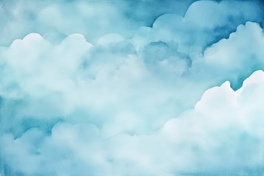 Hand painted blue sky watercolor abstract colorful background , generate ai photo