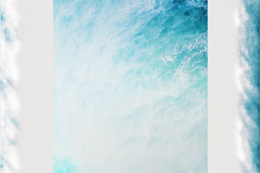Light Blue Submerged with White Watercolor Background, Abstract Painting. . photo