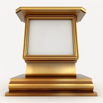 3D Rendering Abstract Wooden Platform Podium, Product Presentation Backdrop. AI-Generative, Digital Illustration. photo