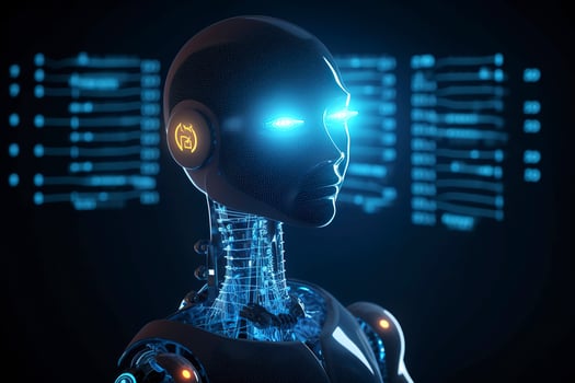 System Artificial intelligence Chat AI, Technology smart robot Ai Chat application software, robot application Chat, photo