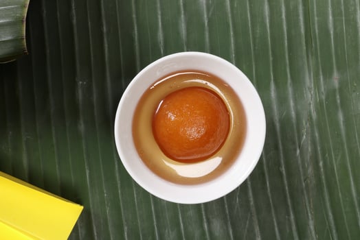 Gulab jaman Lal mohan Gulab jam Gulap jam milk base sweet dessert dipped in sugar syrup photo