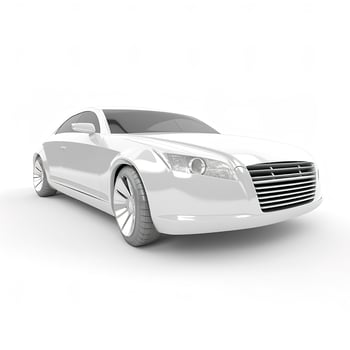 car isolated on white background, generate ai photo