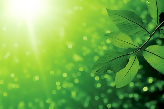Nature of green leaf in garden at summer. Natural green leaves plants using as spring background cover page greenery environment ecology wallpaper, generate ai photo
