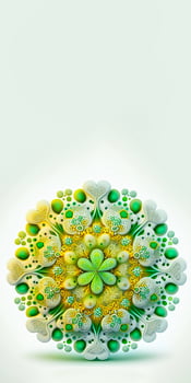 Isolated Beautiful Floral Mandala Pattern. 3D Render. photo