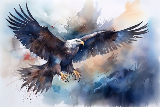 Create a watercolour  painting  of  a  majestic  eagle, generate ai photo