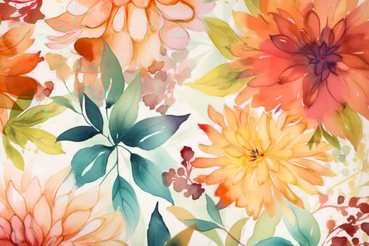 Bouquet composition decorated with dusty pink watercolor flowers and eucalyptus greenery, generate ai photo