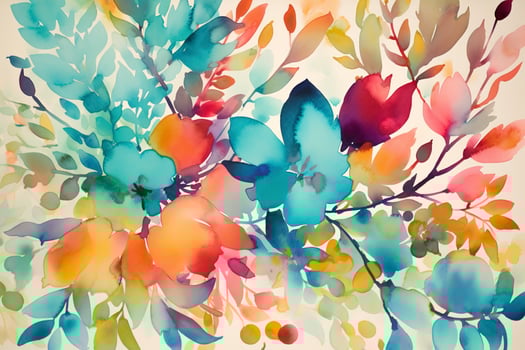 Use watercolor floral patterns to create unique and colorful fabric designs for dresses, skirts, and blouses, generate ai photo