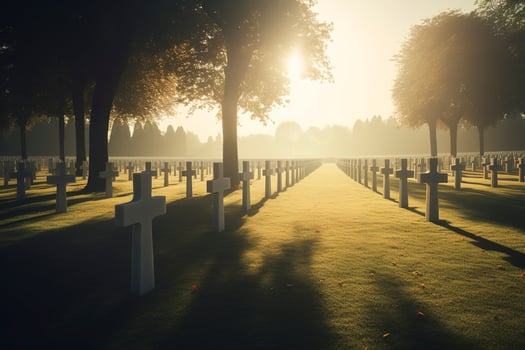 national cemetery, generate ai photo