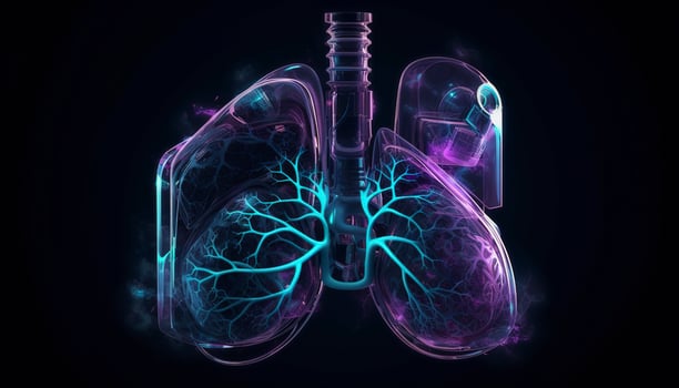 Smoky lungs of a smoker on a dark background isolate medical concept 3d illustration photo