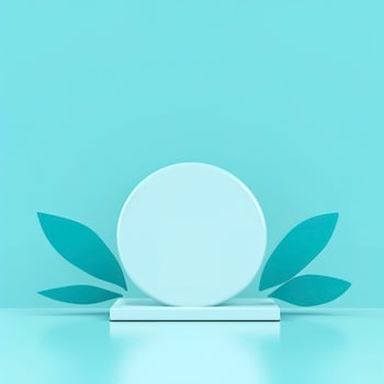 Minimal background. podium and blue background for product presentation. 3d rendering illustration. Luxury podium for product presentation 3d render, generate ai photo