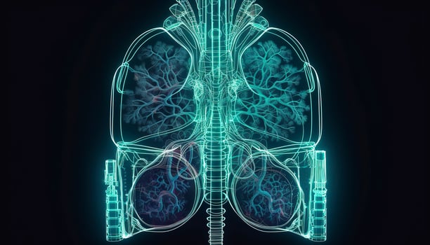Smoky lungs of a smoker on a dark background isolate medical concept 3d illustration photo