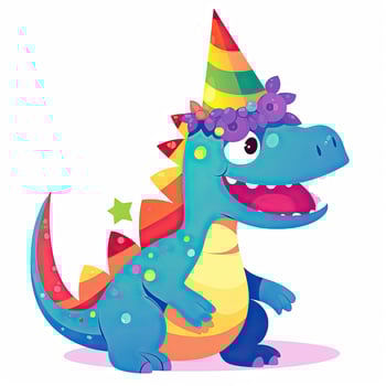 Baby dragon cartoon design collection. Cute dragon baby cartoon illustration on a white background. Colorful baby dragon cartoon with party elements. . photo