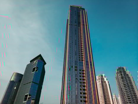 Low angle shot of modern architecture photo