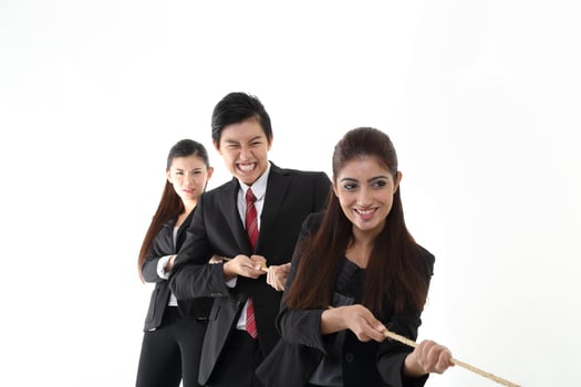 South east Asian young Chinese Indian man woman wearing formal business office ware on white background pose expression photo