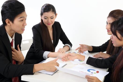 South east Asian young Chinese Indian man woman wearing formal business office ware on white background pose expression photo