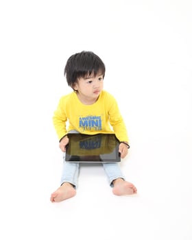 South East Asian young father mother daughter son parent boy girl child activity indoor photo