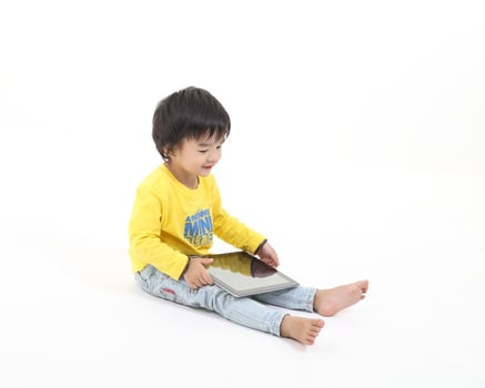 South East Asian young father mother daughter son parent boy girl child activity indoor photo