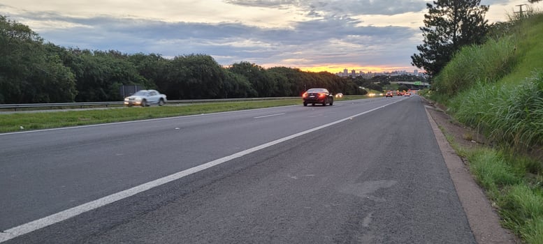busy highway dom pedro first in the interior of brazil photo