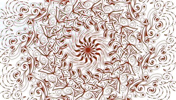 Illustration of red mandala motif decoration photo