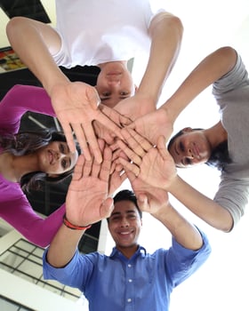 Asian young man woman friend student colleagues outdoor active work study relax photo