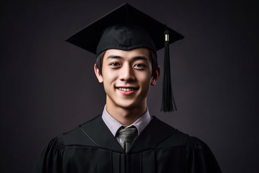 Portrait student graduation standing confident photo