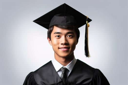 Portrait student graduation standing confident photo