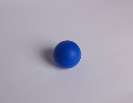 Blue stress ball stock image photo