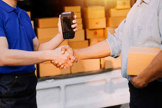 Business woman start up small business entrepreneur SME success .freelance woman working at home with Online Parcel delivery. SME and packaging deliveryconcept photo
